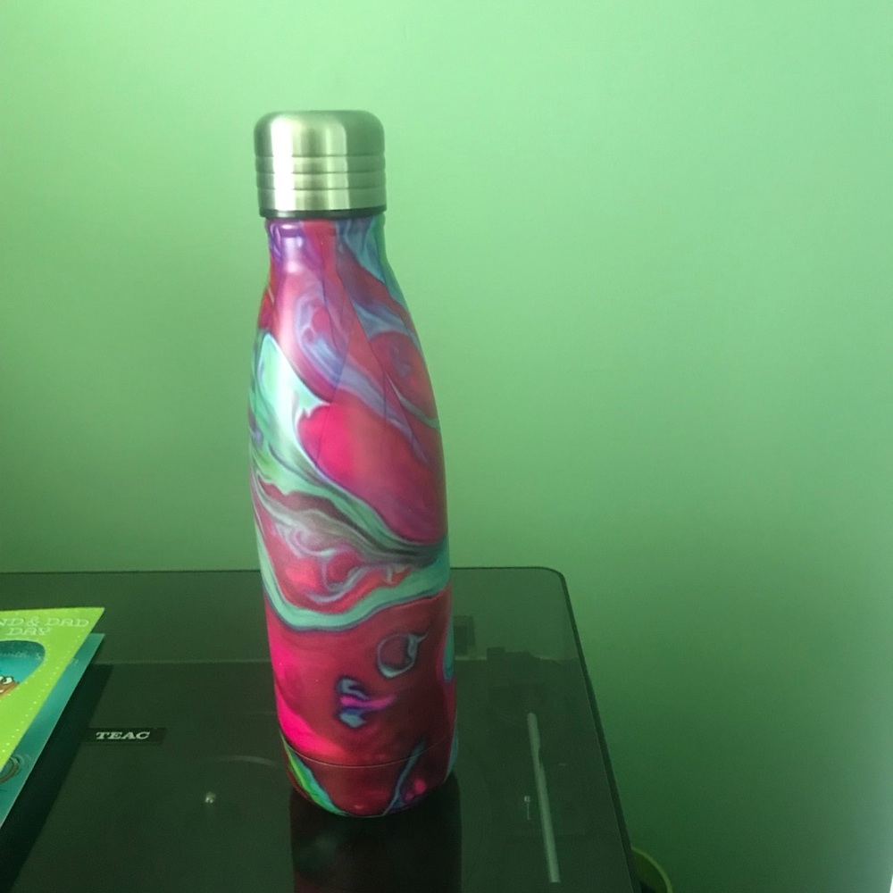Never used multi-colored water bottle